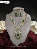 Kundan Emerald Victorian Set