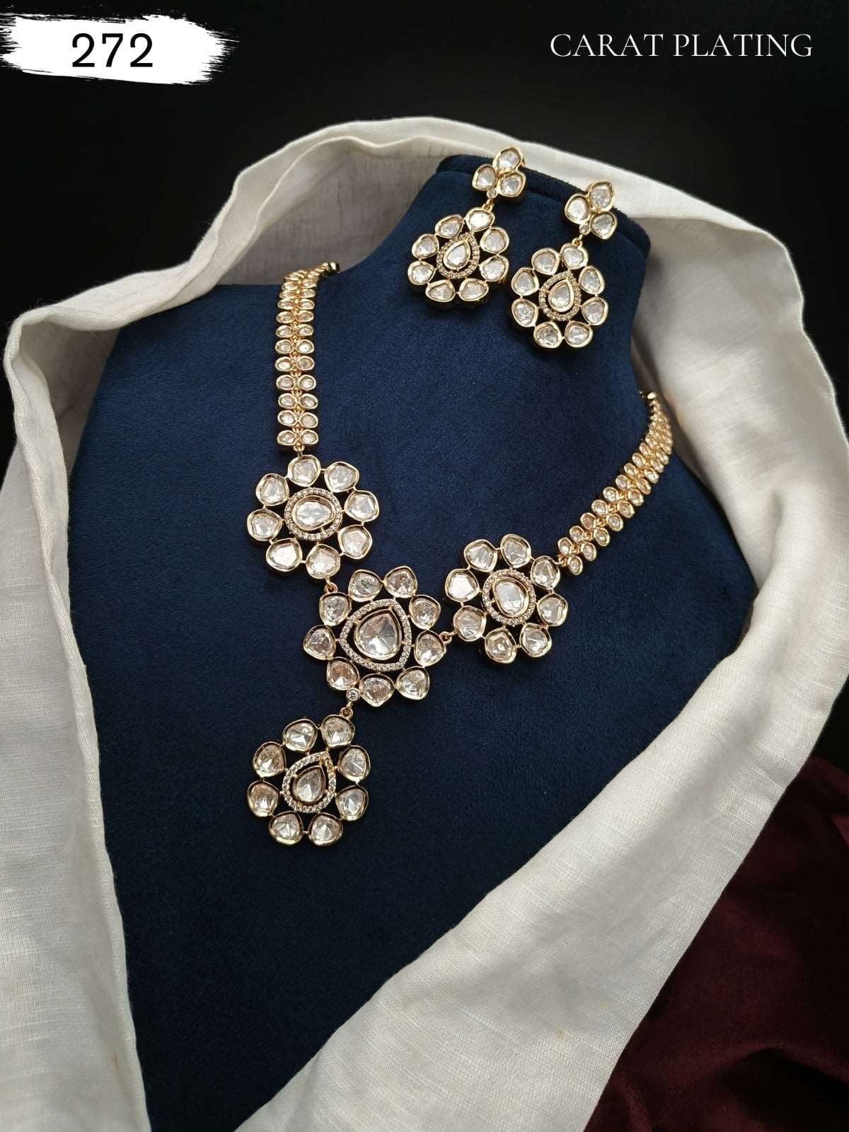 Kundan Blossom Necklace Set