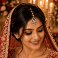 Aafreen Emerald Polki Maang Tikka - Vinni’s Jewelry