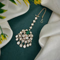 Aafreen Emerald Polki Maang Tikka - Vinni’s Jewelry