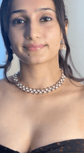 Aarohi CZ Polki Choker Set – Carat Plated Bridal Jewelry - Vinni’s Jewelry