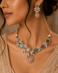 Aarohi Pastel Victorian Necklace Set - Vinni’s Jewelry