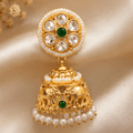 Aarohi Pearl Kundan Jhumka Earrings - Vinni’s Jewelry