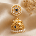 Aarohi Pearl Kundan Jhumka Earrings - Vinni’s Jewelry