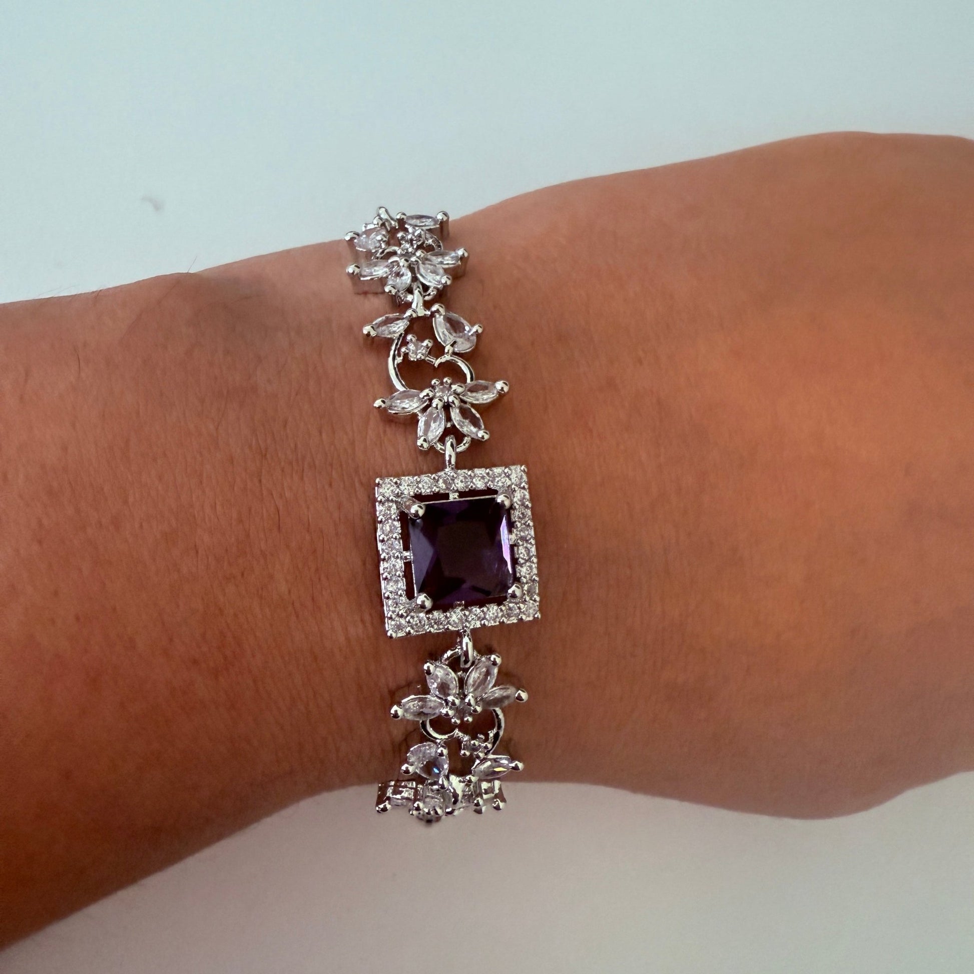 Amethyst Royale Floral Bracelet - Vinni’s Jewelry
