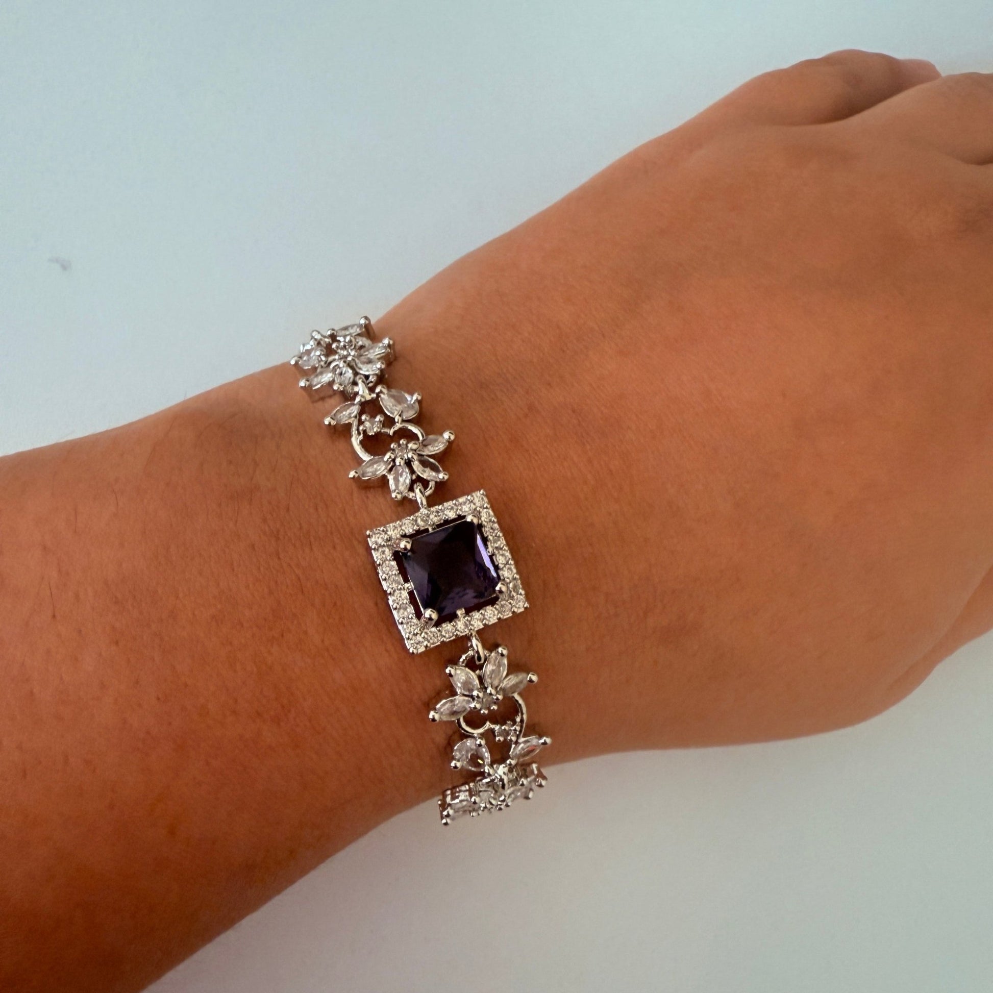 Amethyst Royale Floral Bracelet - Vinni’s Jewelry