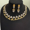 Anaya Gold Plated CZ Necklace Set – Elegant Minimal Bridal Jewelry - Vinni’s Jewelry