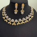Anaya Gold Plated CZ Necklace Set – Elegant Minimal Bridal Jewelry - Vinni’s Jewelry