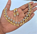 Anaya Gold Plated CZ Necklace Set – Elegant Minimal Bridal Jewelry - Vinni’s Jewelry