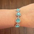 Aqua Teardrop Elegance Bracelet - Vinni’s Jewelry