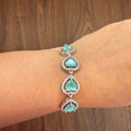 Aqua Teardrop Elegance Bracelet - Vinni’s Jewelry
