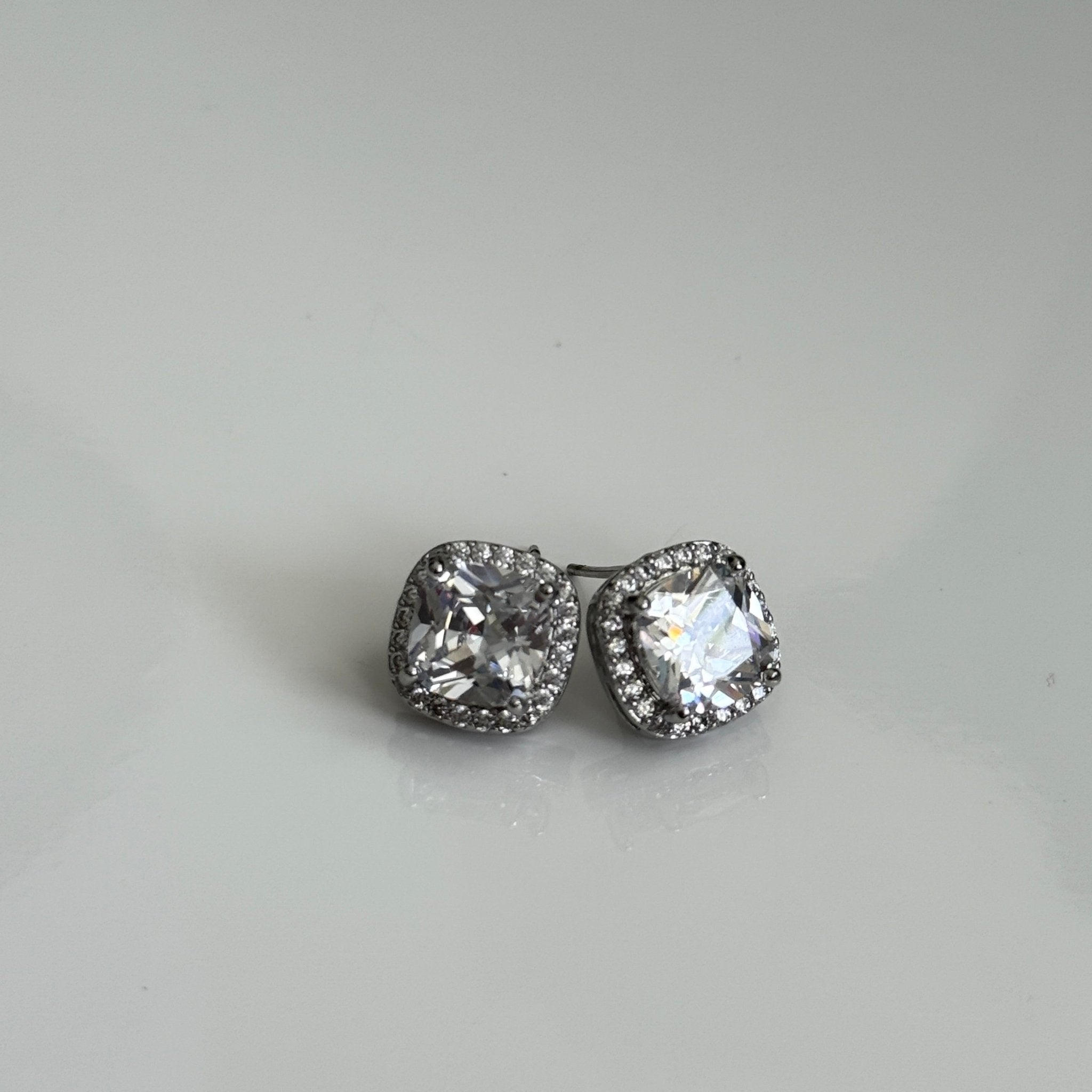 Aurora Cushion Studs - Vinni’s Jewelry