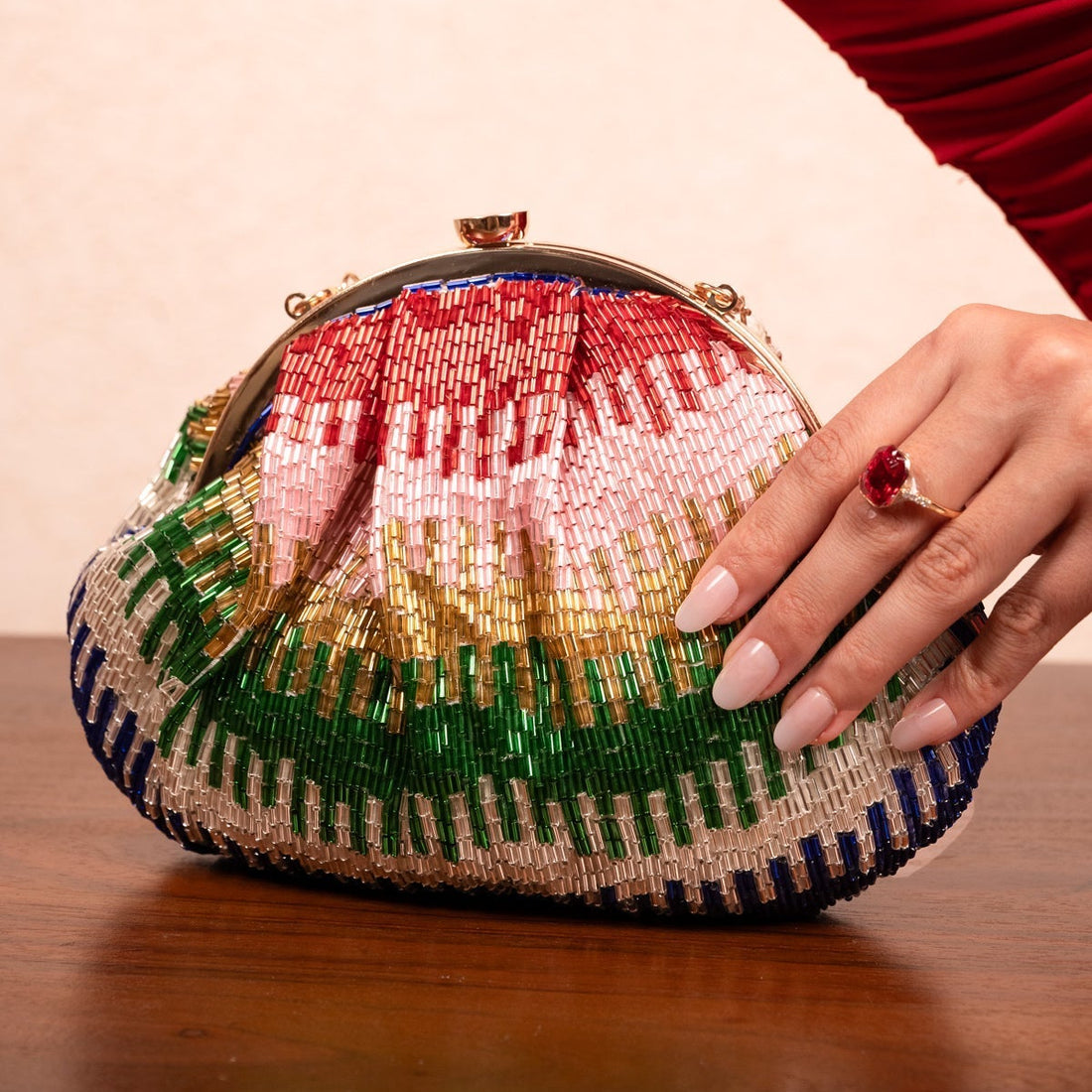 Aurora Luxe Multicolor Beaded Handbag - Vinni’s Jewelry