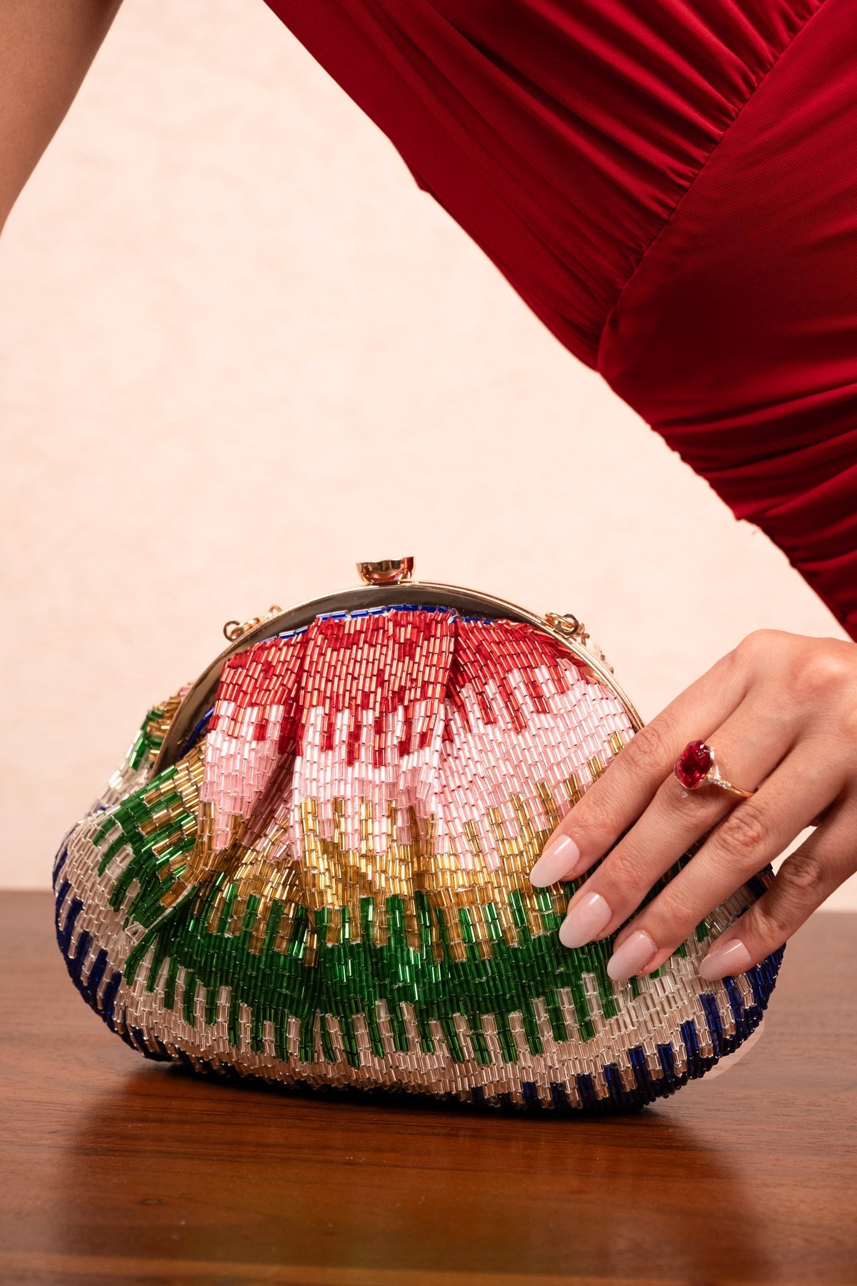 Aurora Luxe Multicolor Beaded Handbag - Vinni’s Jewelry