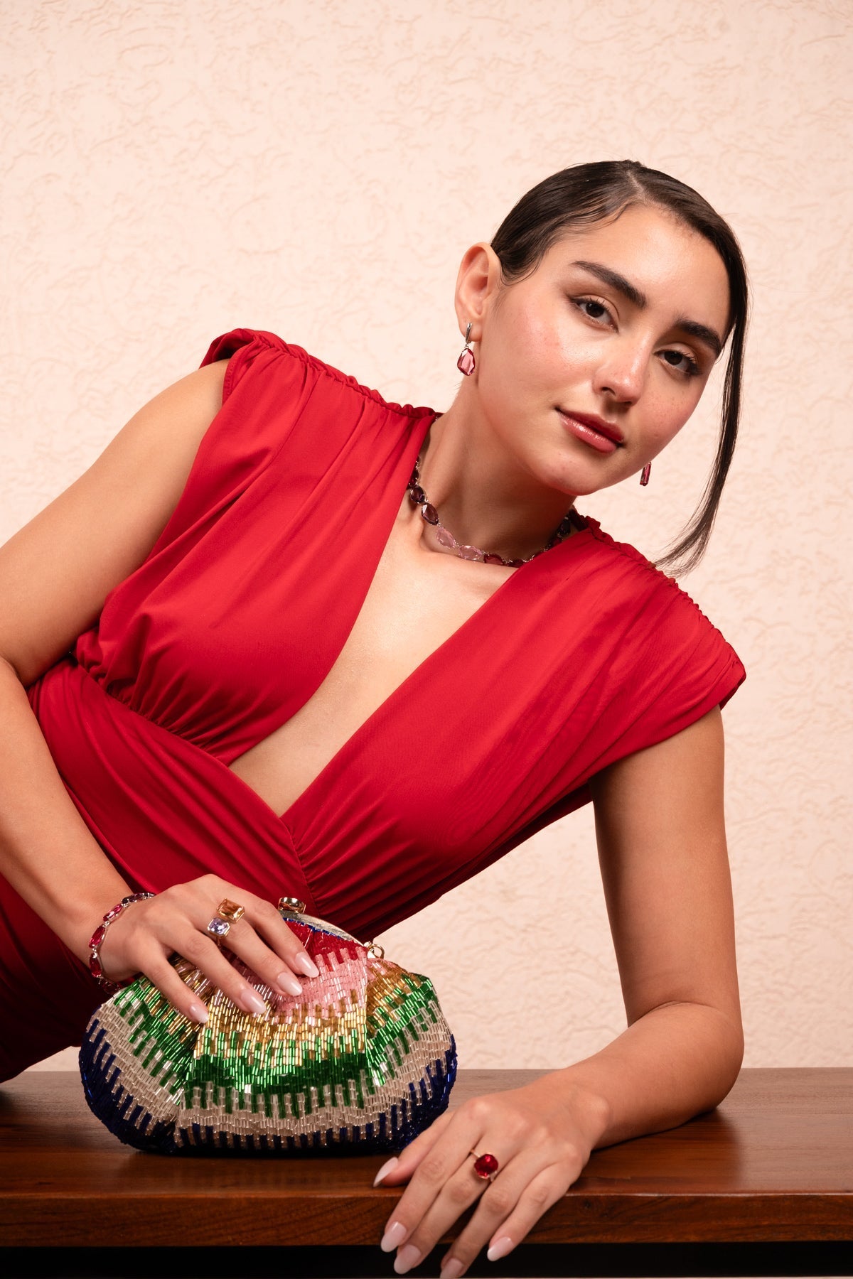 Aurora Luxe Multicolor Beaded Handbag - Vinni’s Jewelry