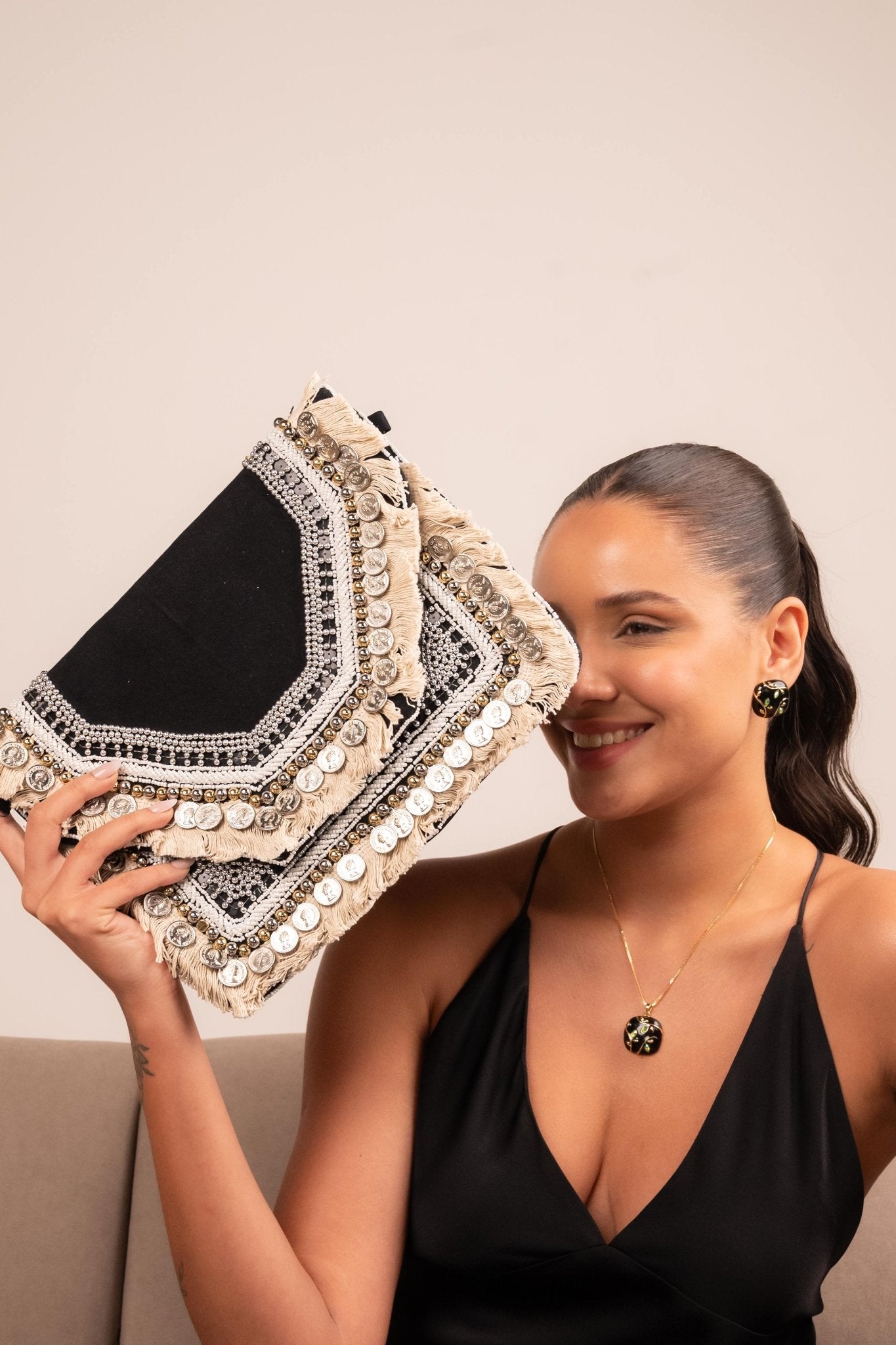 Black Pearl Couture Evening Clutch - Vinni’s Jewelry