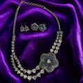 Blue Blossom Heart CZ Necklace Set - Vinni’s Jewelry