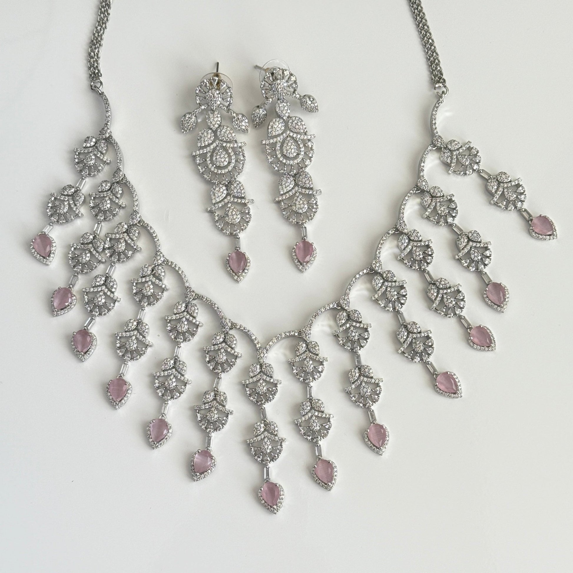 Blush Radiance CZ Necklace Set - Vinni’s Jewelry