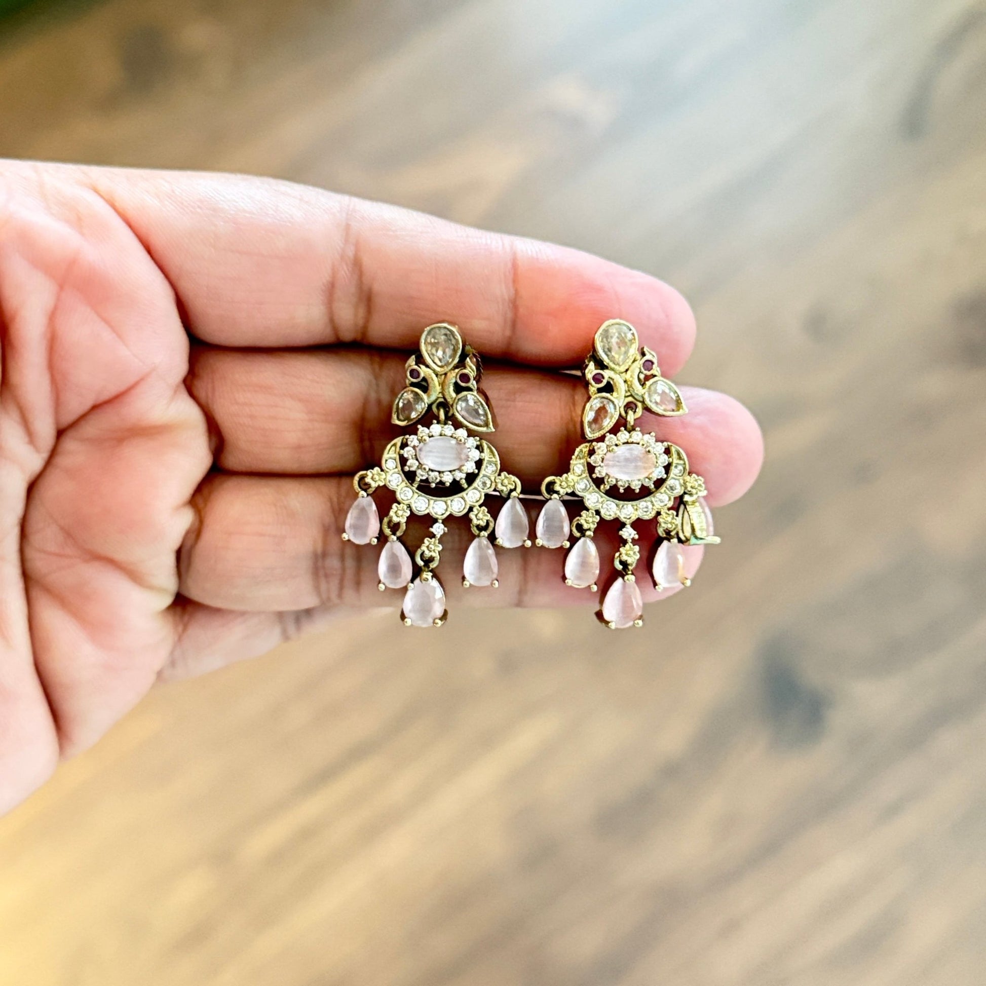 Blush Radiance Kundan Necklace Set - Vinni’s Jewelry