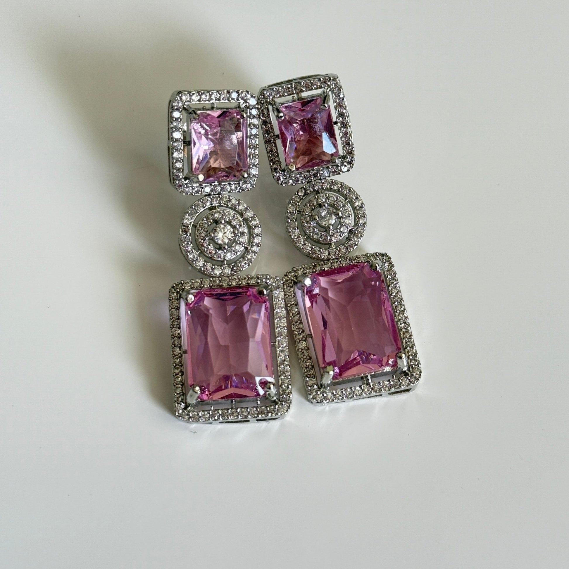 Blush Royale CZ Drop Earrings - Vinni’s Jewelry