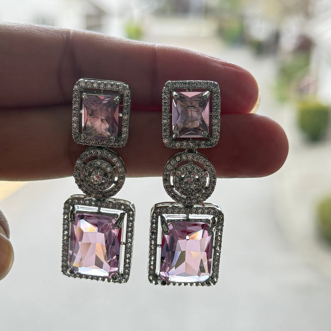Blush Royale CZ Drop Earrings - Vinni’s Jewelry