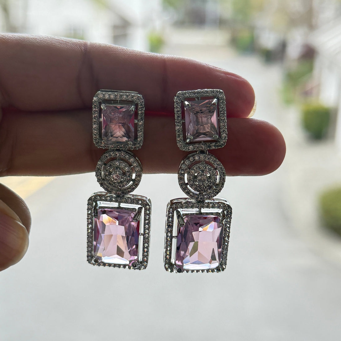 Blush Royale CZ Drop Earrings - Vinni’s Jewelry
