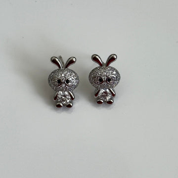 Bunny Bling Stud Earrings – Playful Crystal Sparkle - Vinni’s Jewelry