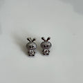 Bunny Bling Stud Earrings – Playful Crystal Sparkle - Vinni’s Jewelry