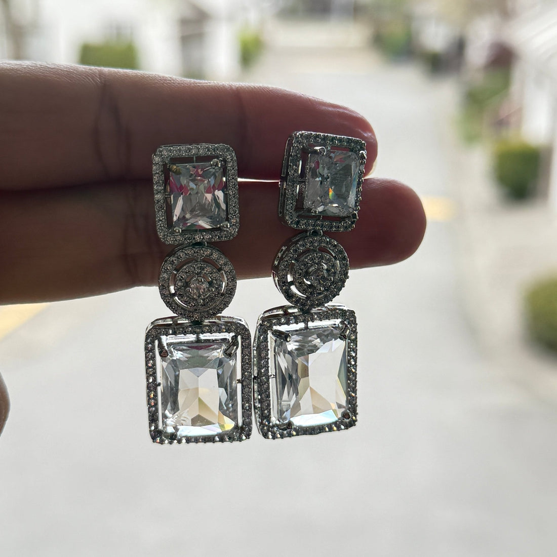 Celestial Glimmer CZ Drop Earrings - Vinni’s Jewelry
