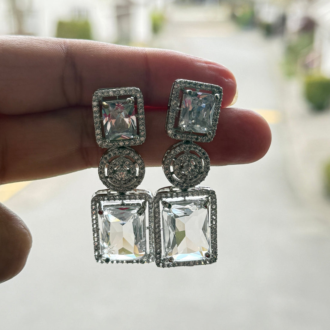 Celestial Glimmer CZ Drop Earrings - Vinni’s Jewelry