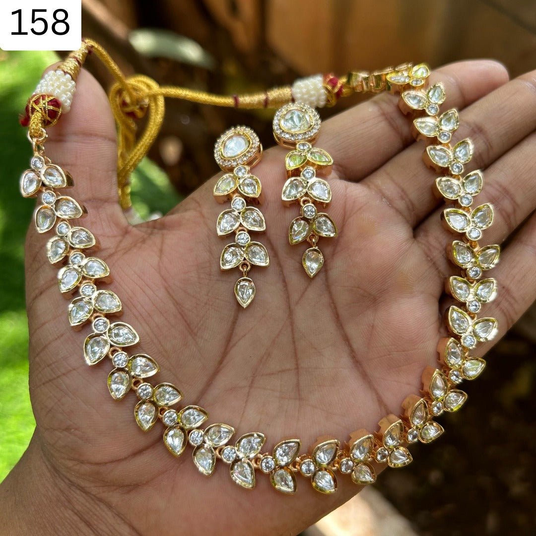 Celestial Leaf Kundan Set - Vinni’s Jewelry