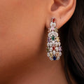 Celestial Multicolor Crystal Bridal Necklace Set - Vinni’s Jewelry