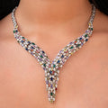 Celestial Multicolor Crystal Bridal Necklace Set - Vinni’s Jewelry