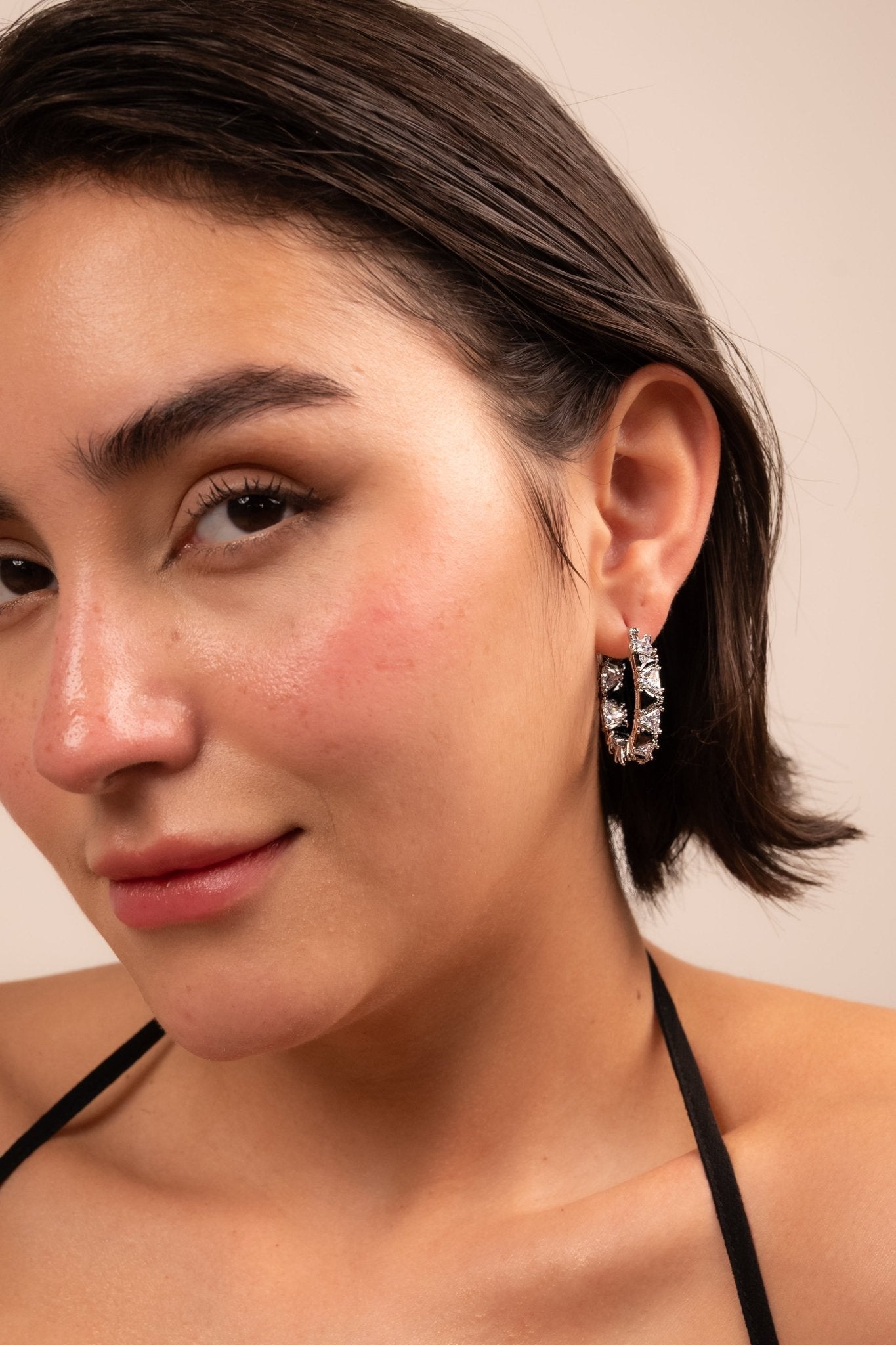 Celestial Spark Crystal Hoop Earrings - Vinni’s Jewelry