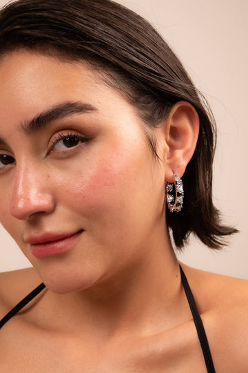 Celestial Spark Crystal Hoop Earrings - Vinni’s Jewelry