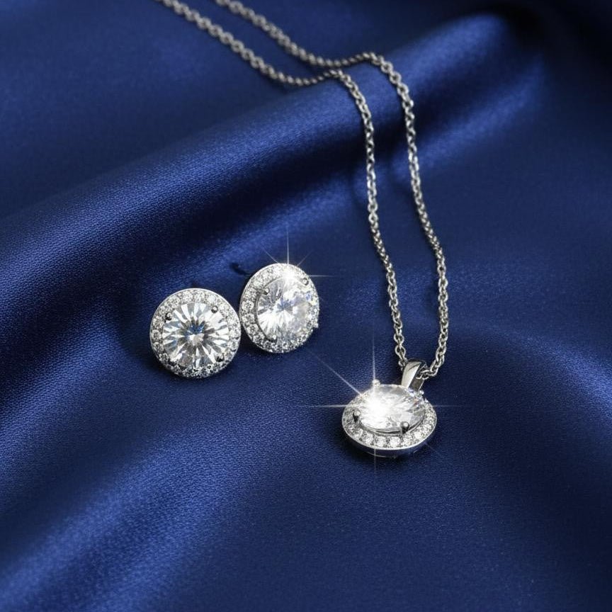 “Celestial Spark” Necklace & Earrings Set - Vinni’s Jewelry