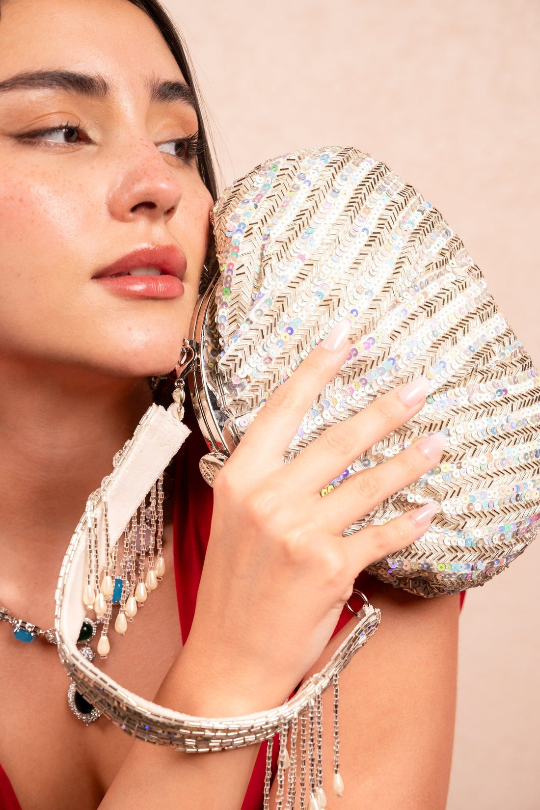 Celestial Sparkle Sequin Evening Clutch - Vinni’s Jewelry