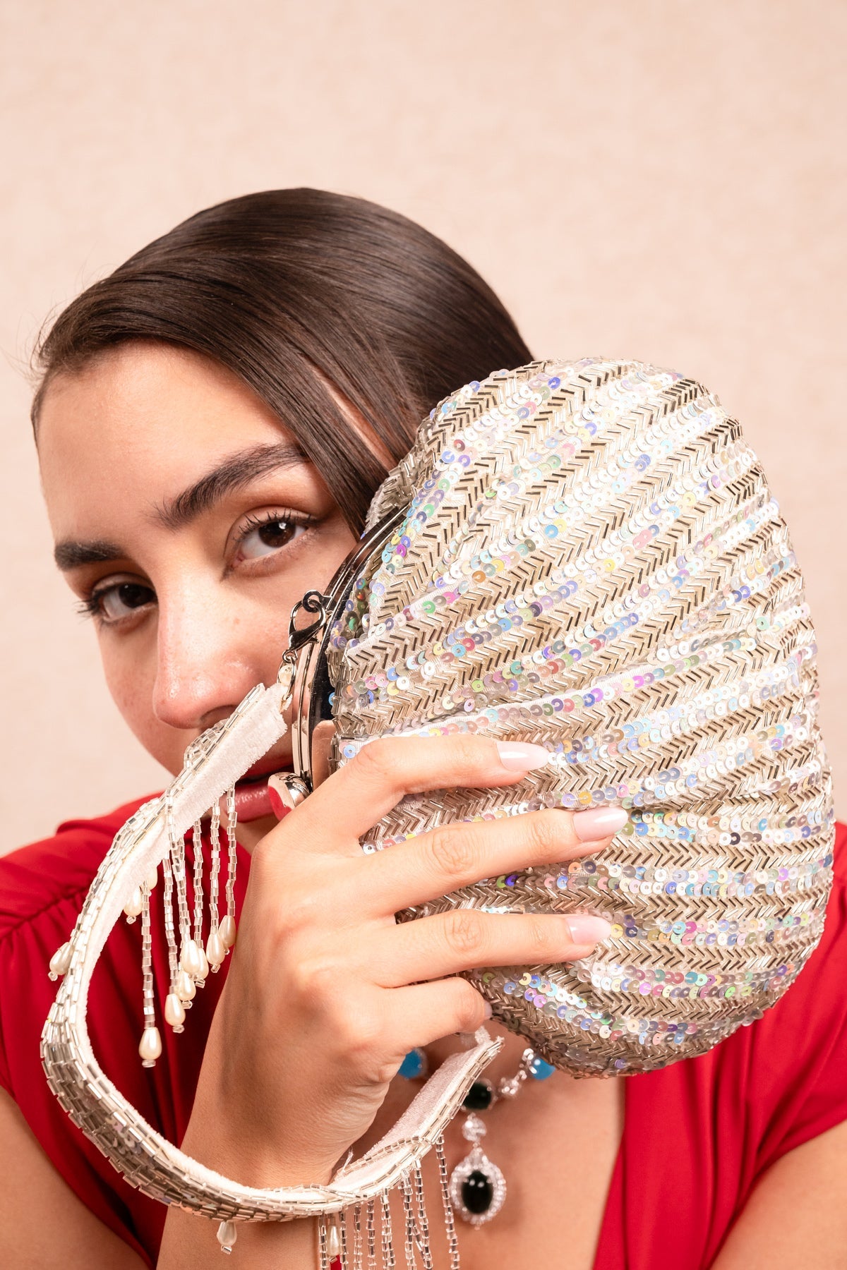 Celestial Sparkle Sequin Evening Clutch - Vinni’s Jewelry