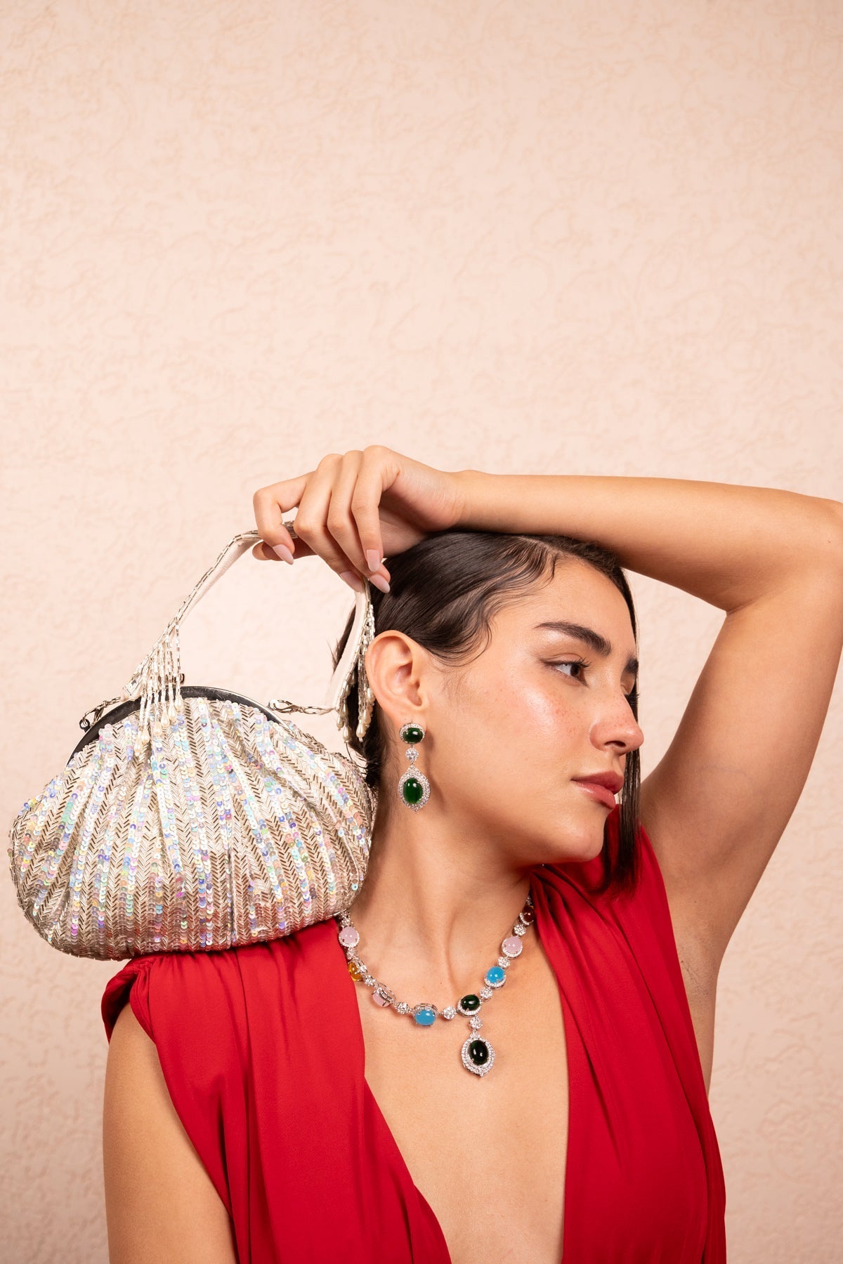 Celestial Sparkle Sequin Evening Clutch - Vinni’s Jewelry