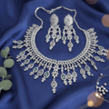 Classic Baby Pink & Mint Crystal Bridal Necklace Set| Vinni’s Jewelry - Vinni’s Jewelry