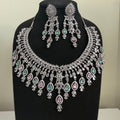 Classic Baby Pink & Mint Crystal Bridal Necklace Set| Vinni’s Jewelry - Vinni’s Jewelry