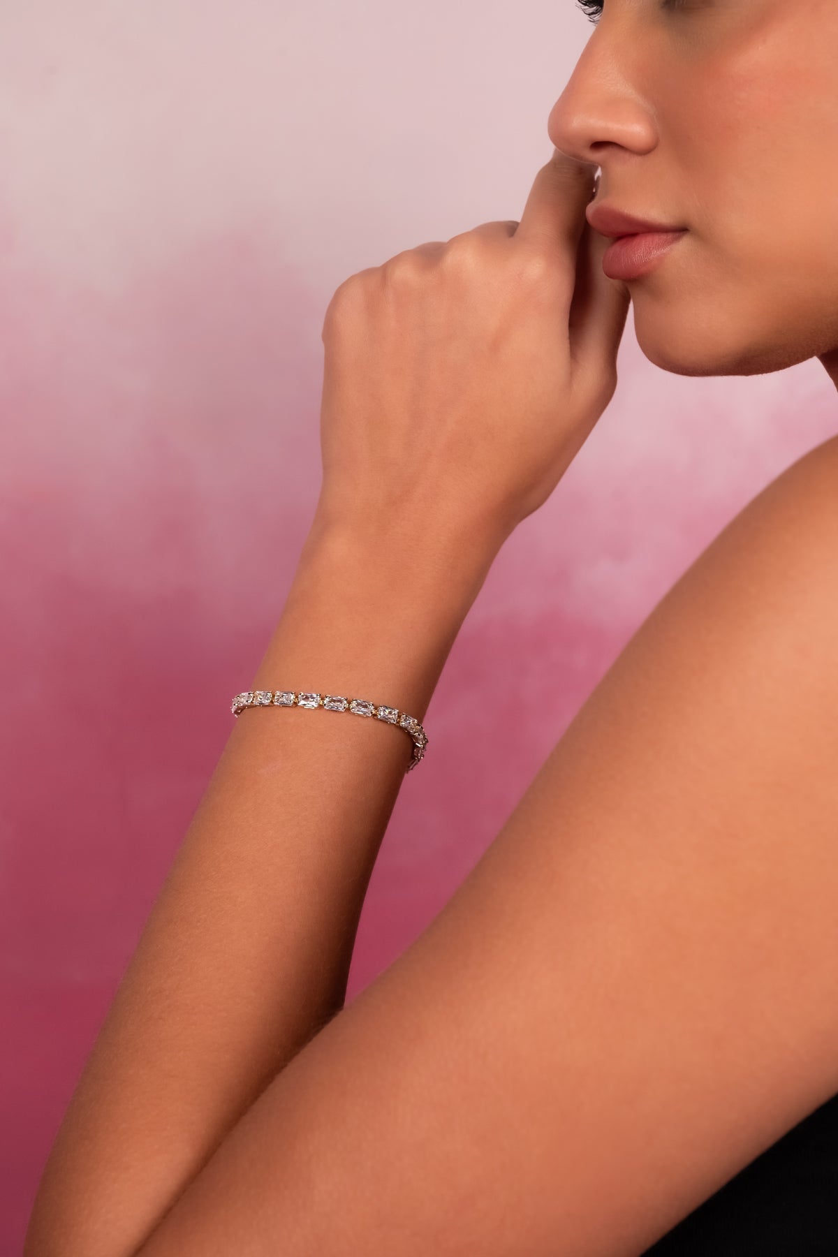 Classic Emerald-Cut Crystal Tennis Bracelet - Vinni’s Jewelry