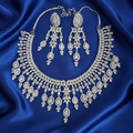Classic Silver Crystal Bridal Necklace Set| Vinni’s Jewelry - Vinni’s Jewelry