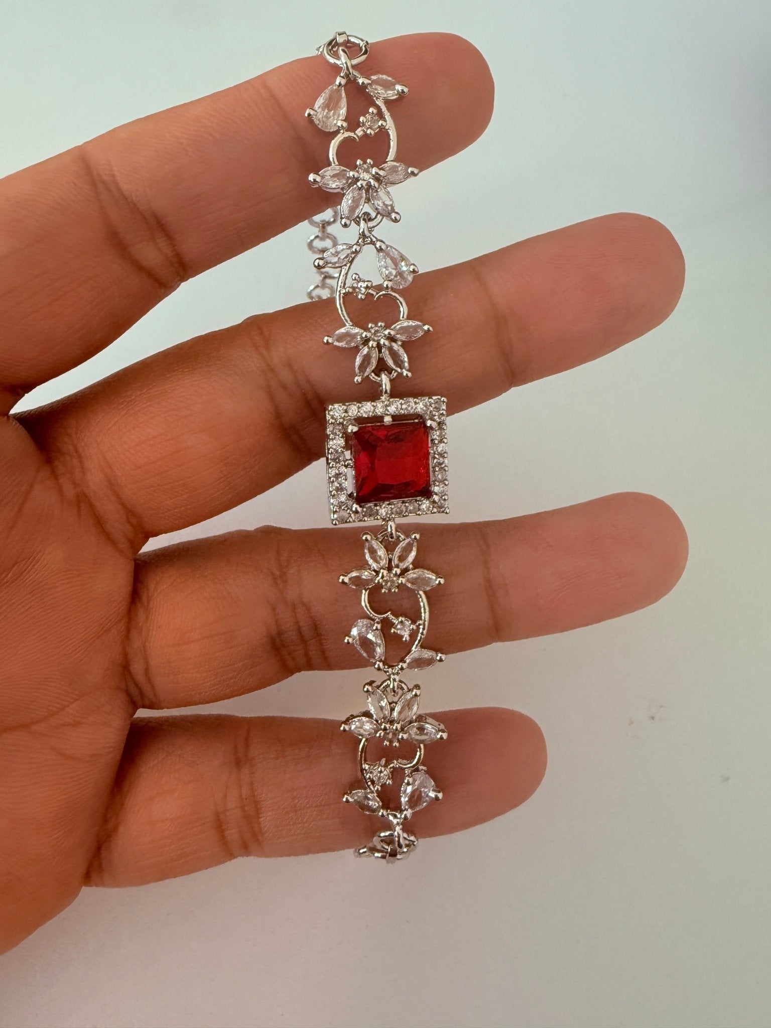 Crimson Bloom Bracelet - Vinni’s Jewelry