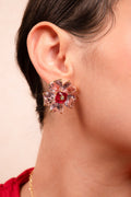 Crimson Bloom Statement Necklace Set - Vinni’s Jewelry