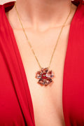 Crimson Bloom Statement Necklace Set - Vinni’s Jewelry