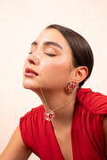 Crimson Bloom Statement Necklace Set - Vinni’s Jewelry