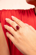 Crimson Radiance Statement Ring - Vinni’s Jewelry