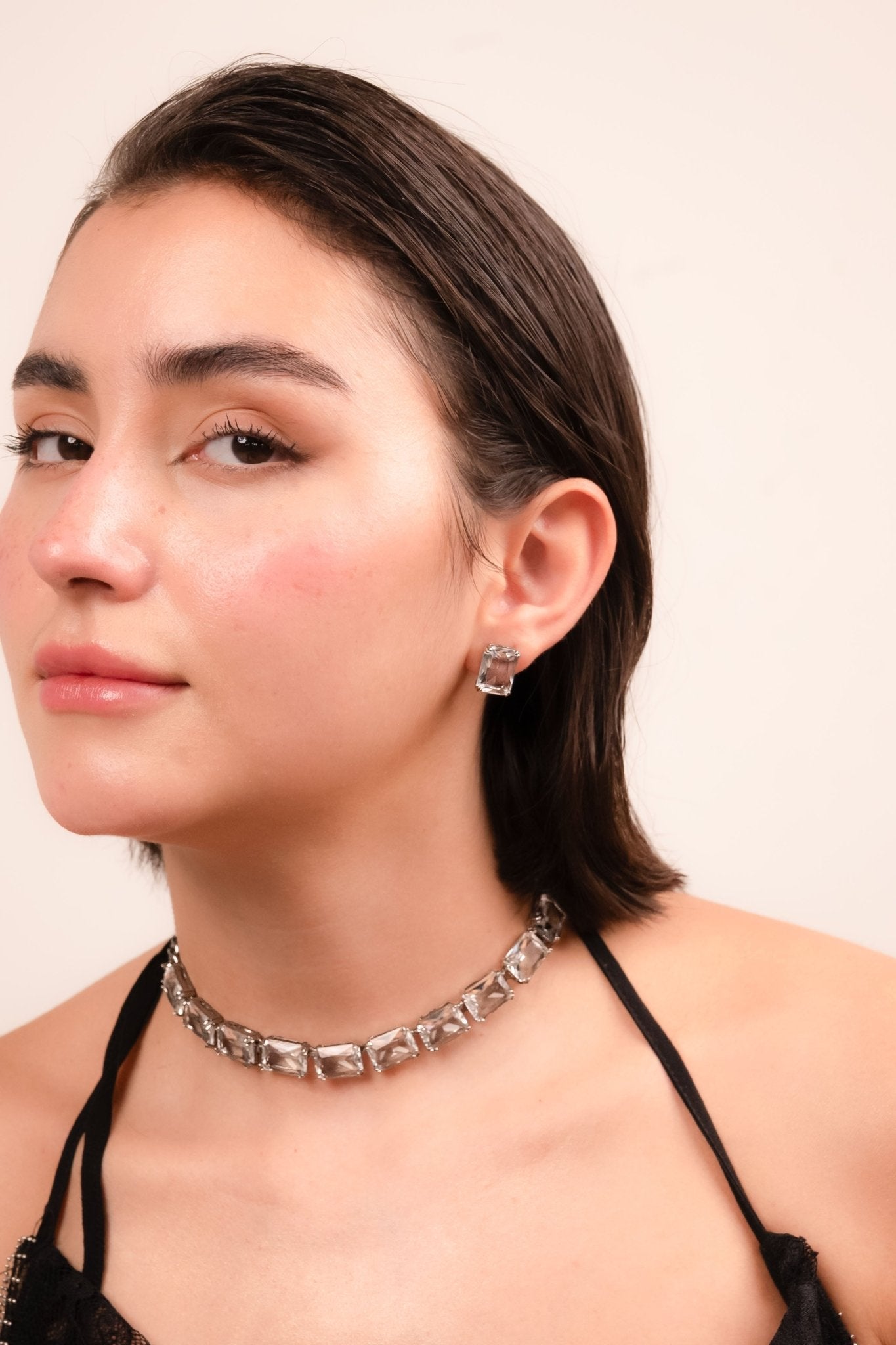 Crystal Edge Statement Choker Set - Vinni’s Jewelry