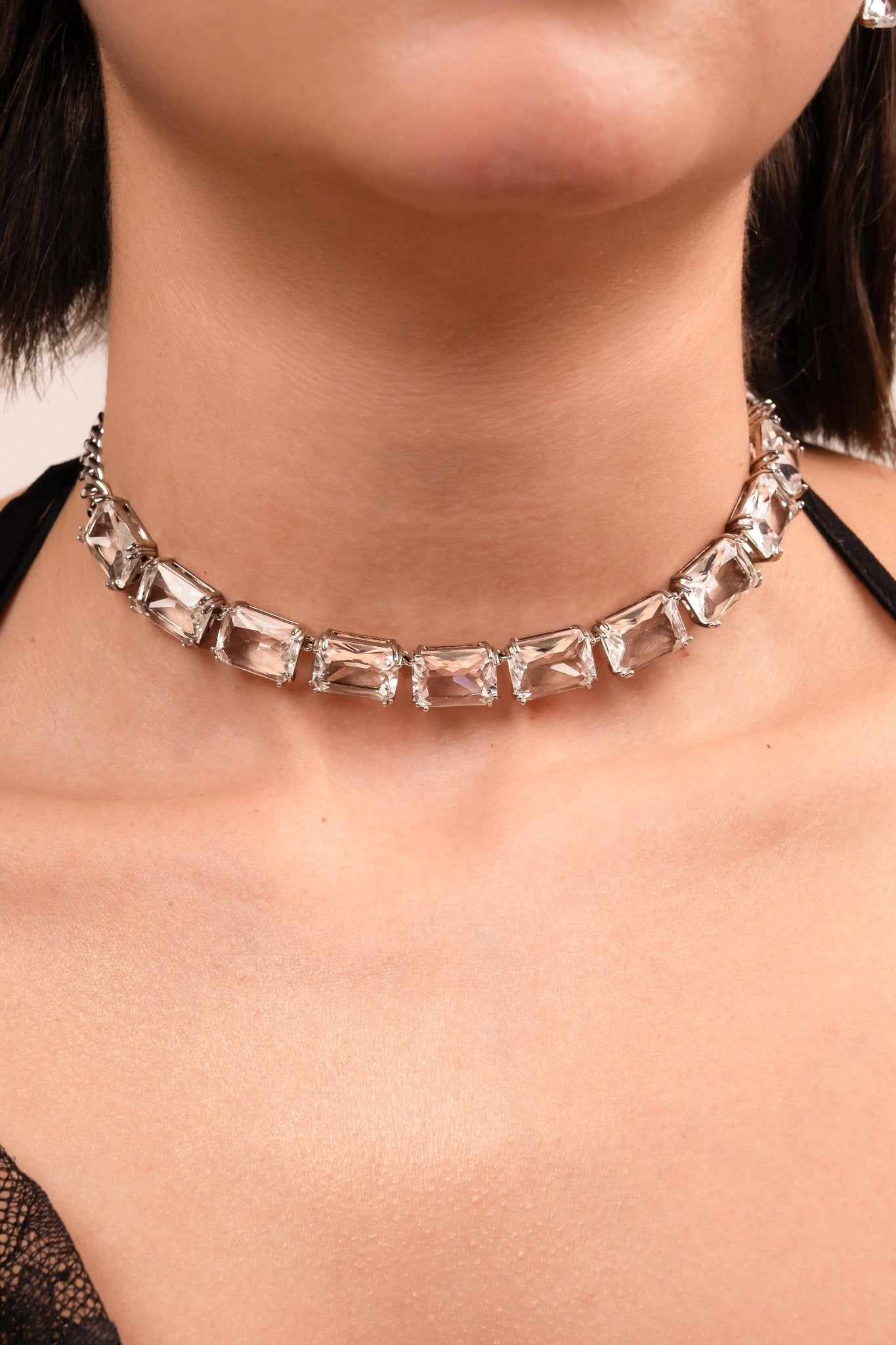 Crystal Edge Statement Choker Set - Vinni’s Jewelry
